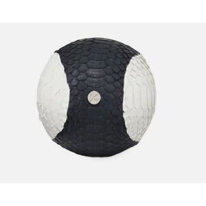 NEW Elizabeth Weinstock Baltimore Baseball, White Black Python Sport Art